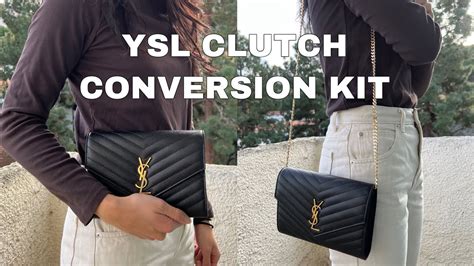 turn ysl clutch into crossbody|convert clutch to crossbody bag.